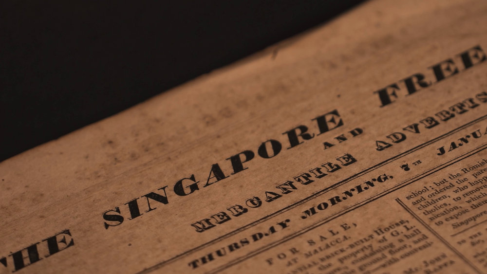 A newspaper masthead featuring The Singapore Free Press.