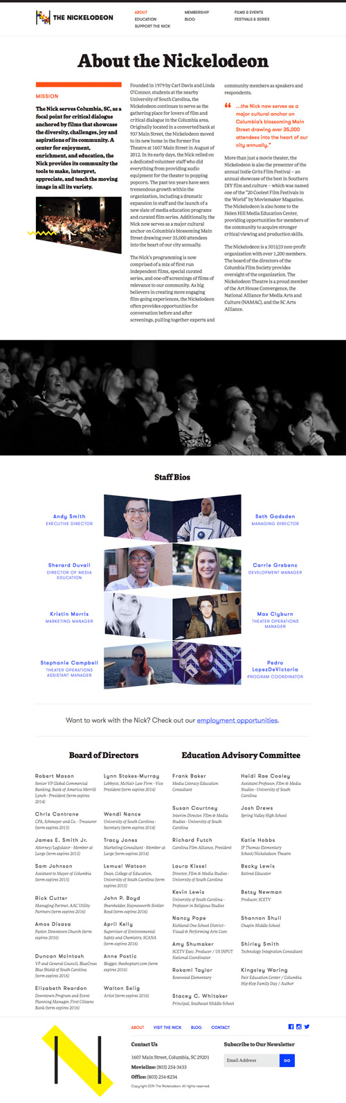 Screenshot of About page