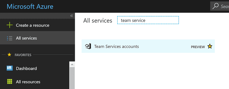 Team Services Search