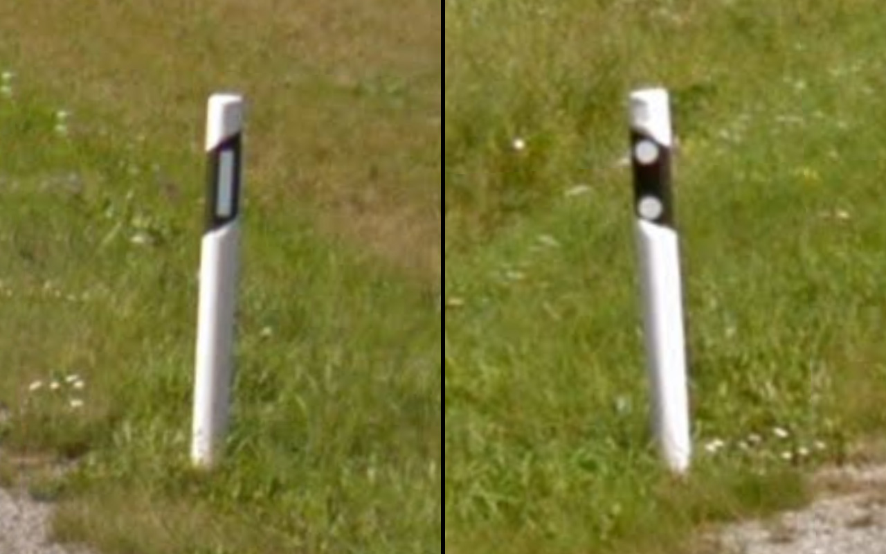 white bollard