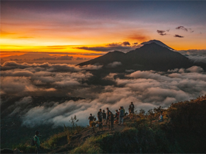 Sunrise from Mount Batur.