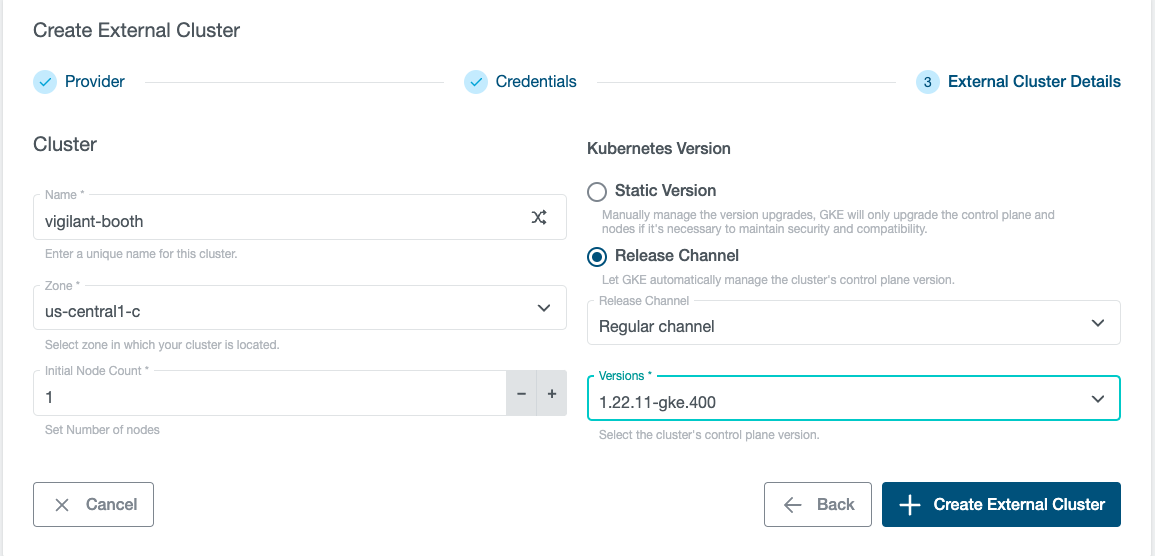 Configure Cluster Configure Cluster