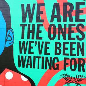 We are the ones we've been waiting for. #jessicasabogal #publicart #graffitiart #oakland