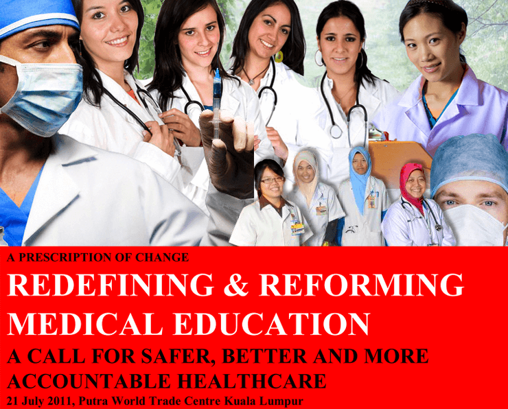 Medical students attending a lecture.