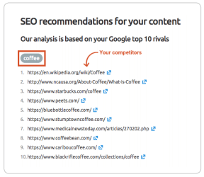 SEO recommendation