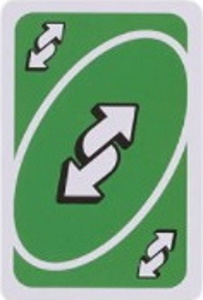 Pride Green Uno Reverse Card