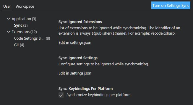 sync settings