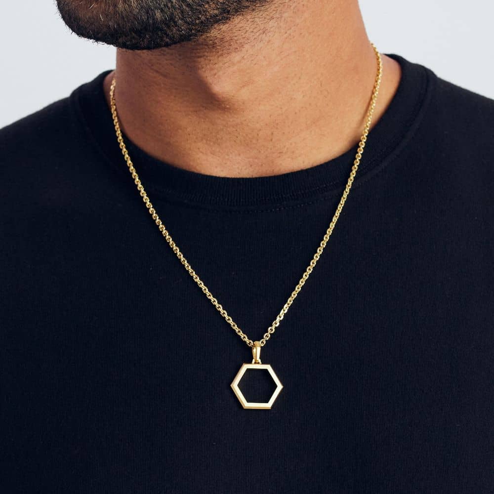 The Helix Pendant | Men's Chain and Pendant Gold | JAXXON