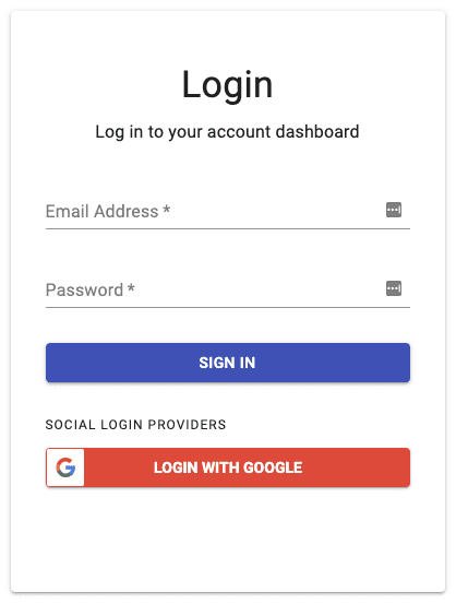 Google OAuth Login Button Google OAuth Login Button