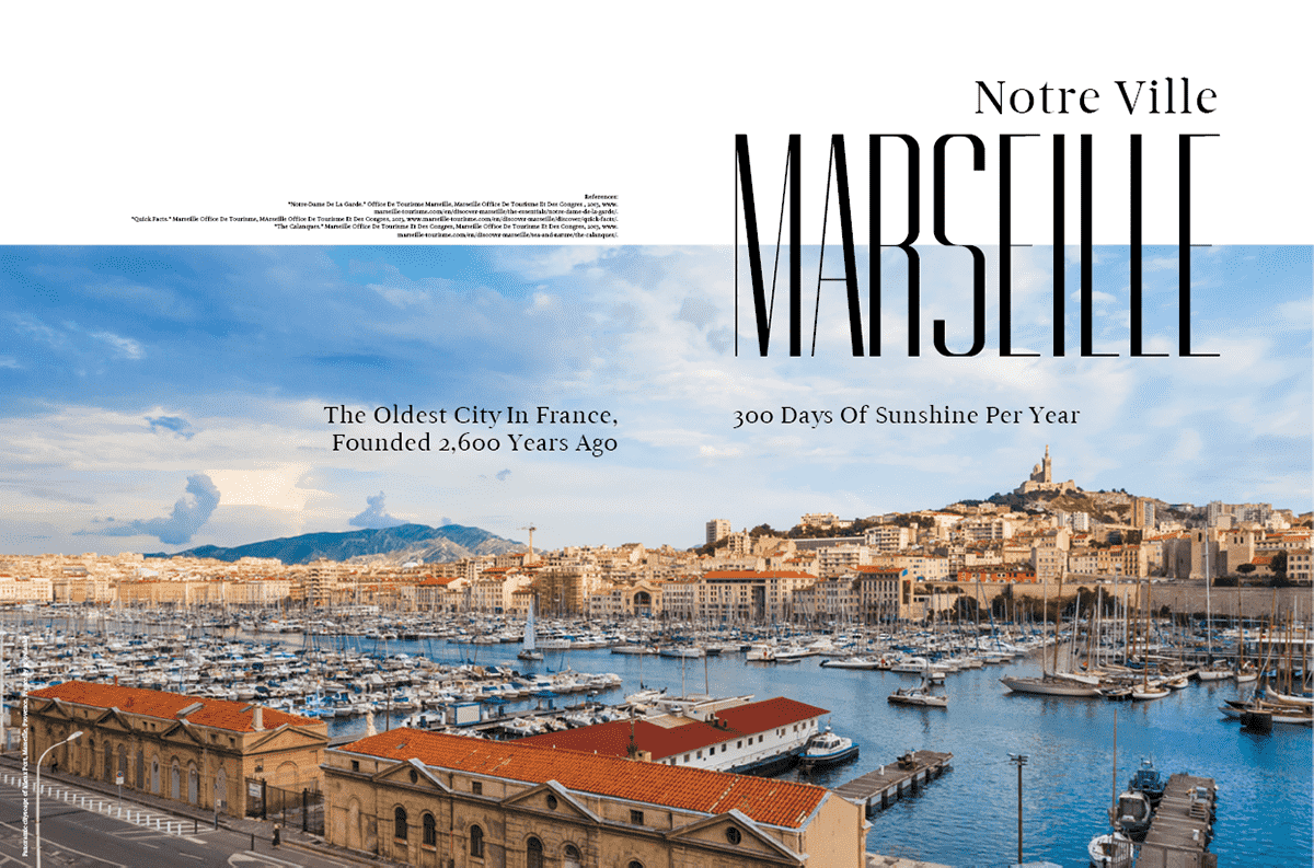 Marseille magazine cover by Andre Clark.