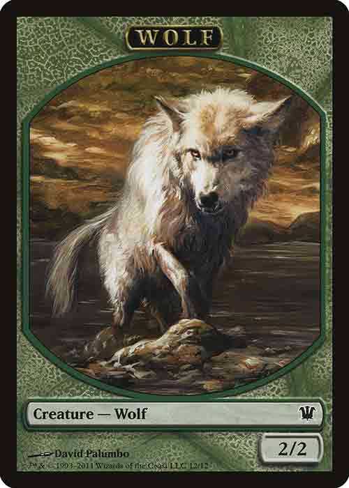 2/2 Green Wolf Creature Token | MTG.onl Tokens