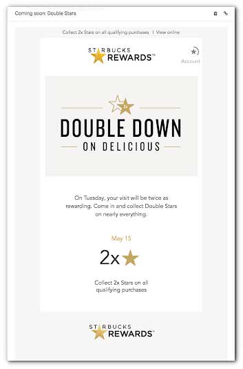 Starbucks email marketing