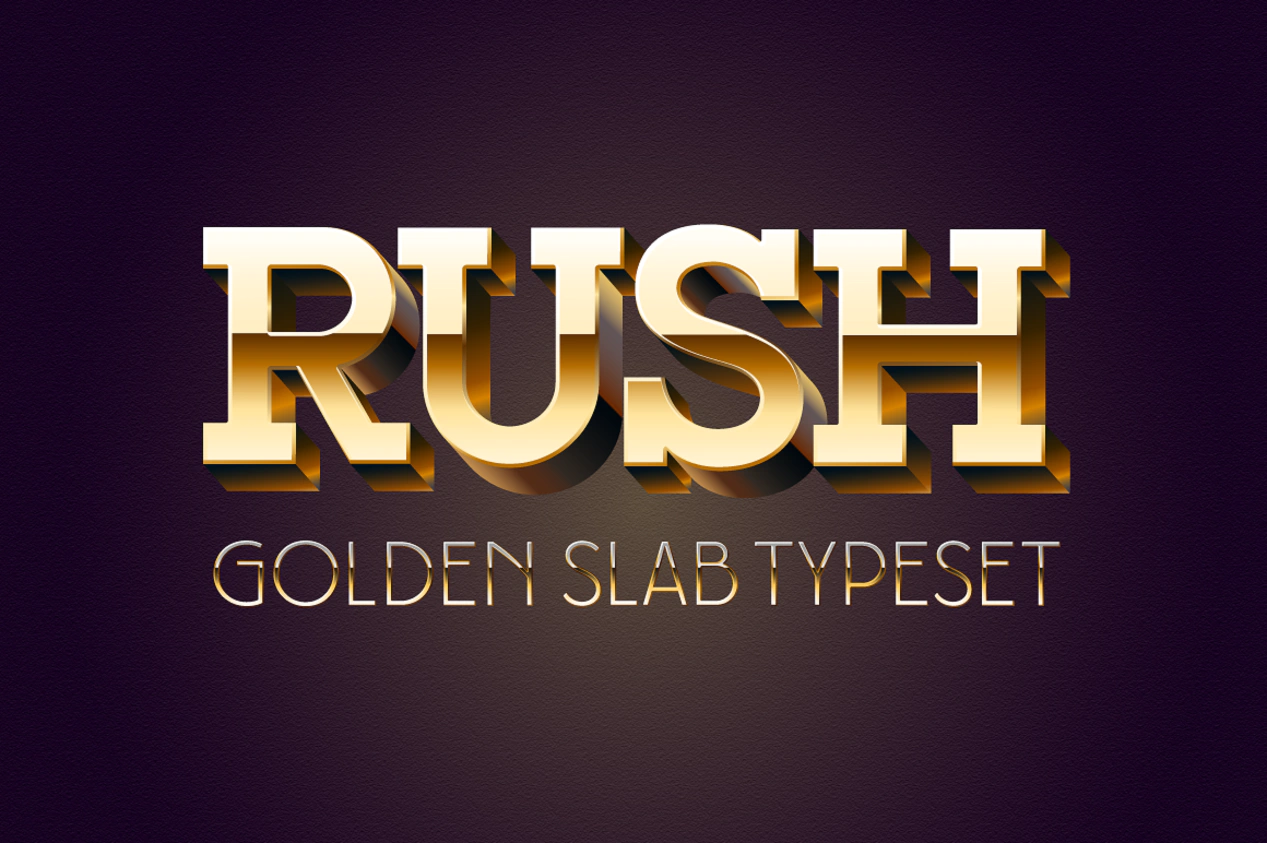 Golden 3D Slab Typefaces images/promo_4.png