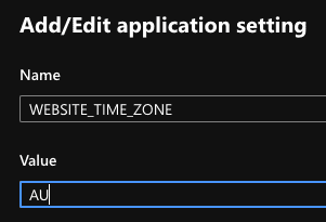 Azure-funtions-app-timezone-setting
