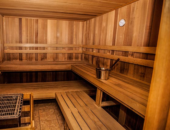 Sauna inside