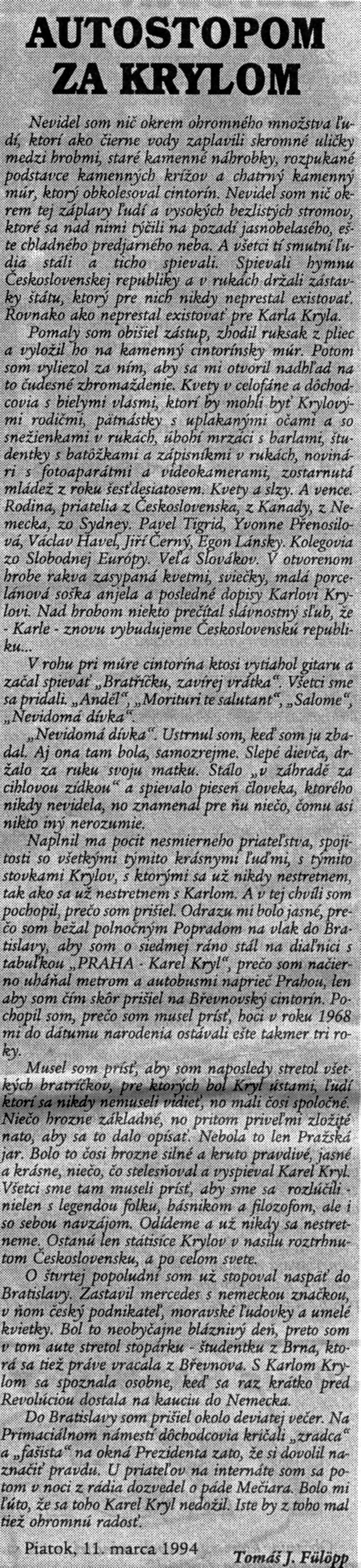 Autostopom za Krylom, Domino efekt, č. 11, 19940318, str. 9 Autostopom za Krylom, Domino efekt, č. 11, 19940318, str. 9