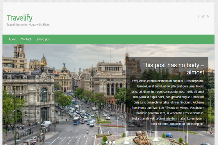 Hugo-Travelify-Theme