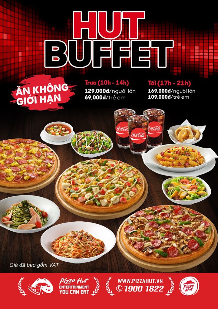 Hình ảnh mô tả chương trình ưu đãi Hut Buffet tại Pizza Hut