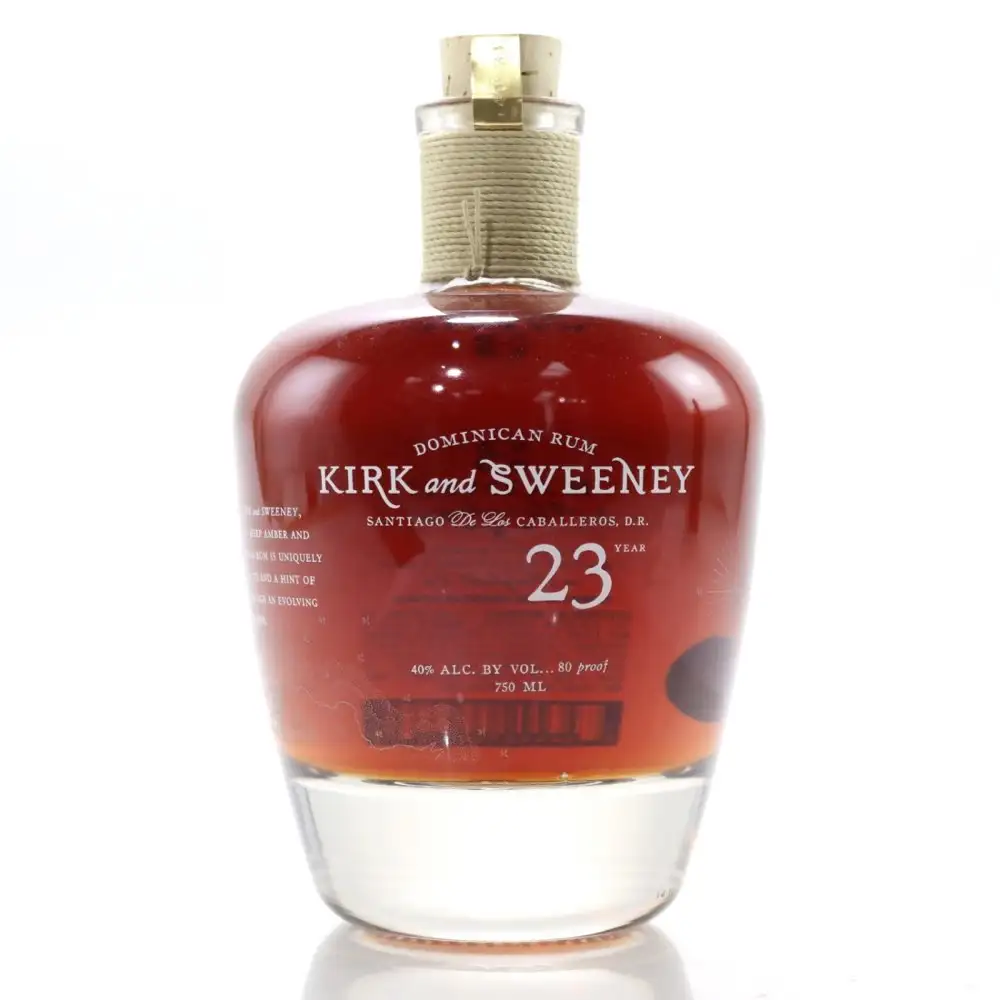 Image of the front of the bottle of the rum Kirk and Sweeney 23 Years