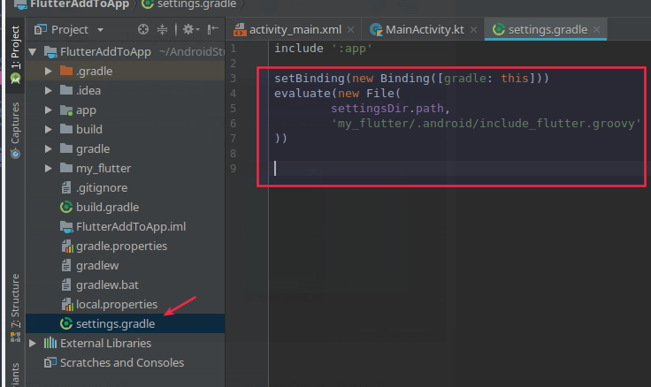 Setting gradle