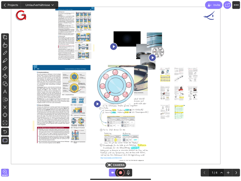 Screenshot of Explain Everything in development mode inmy iPad Pro