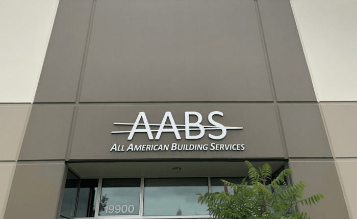 AABS main office sign.