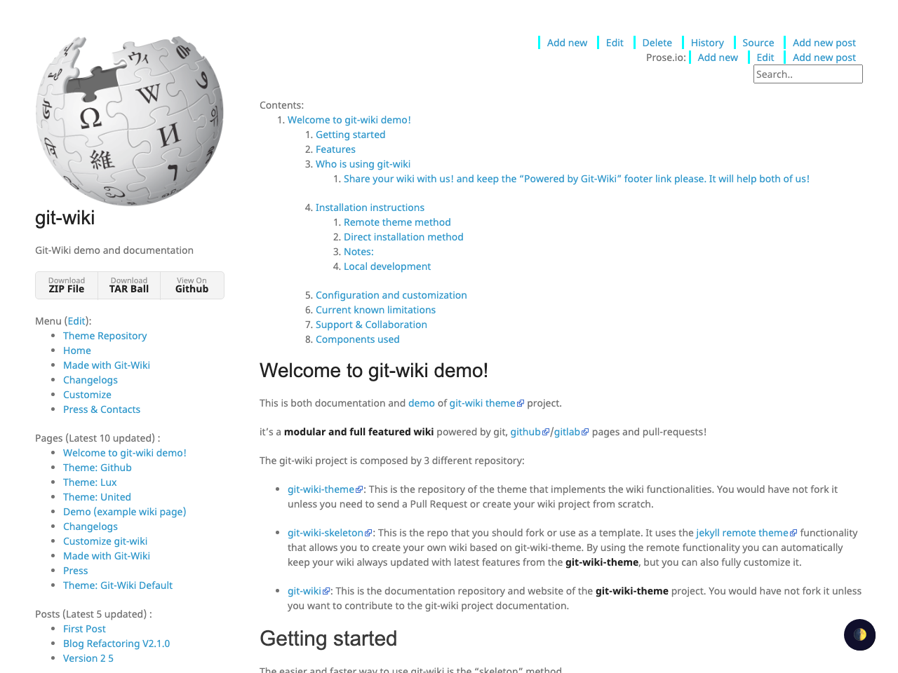Git-Wiki screenshot