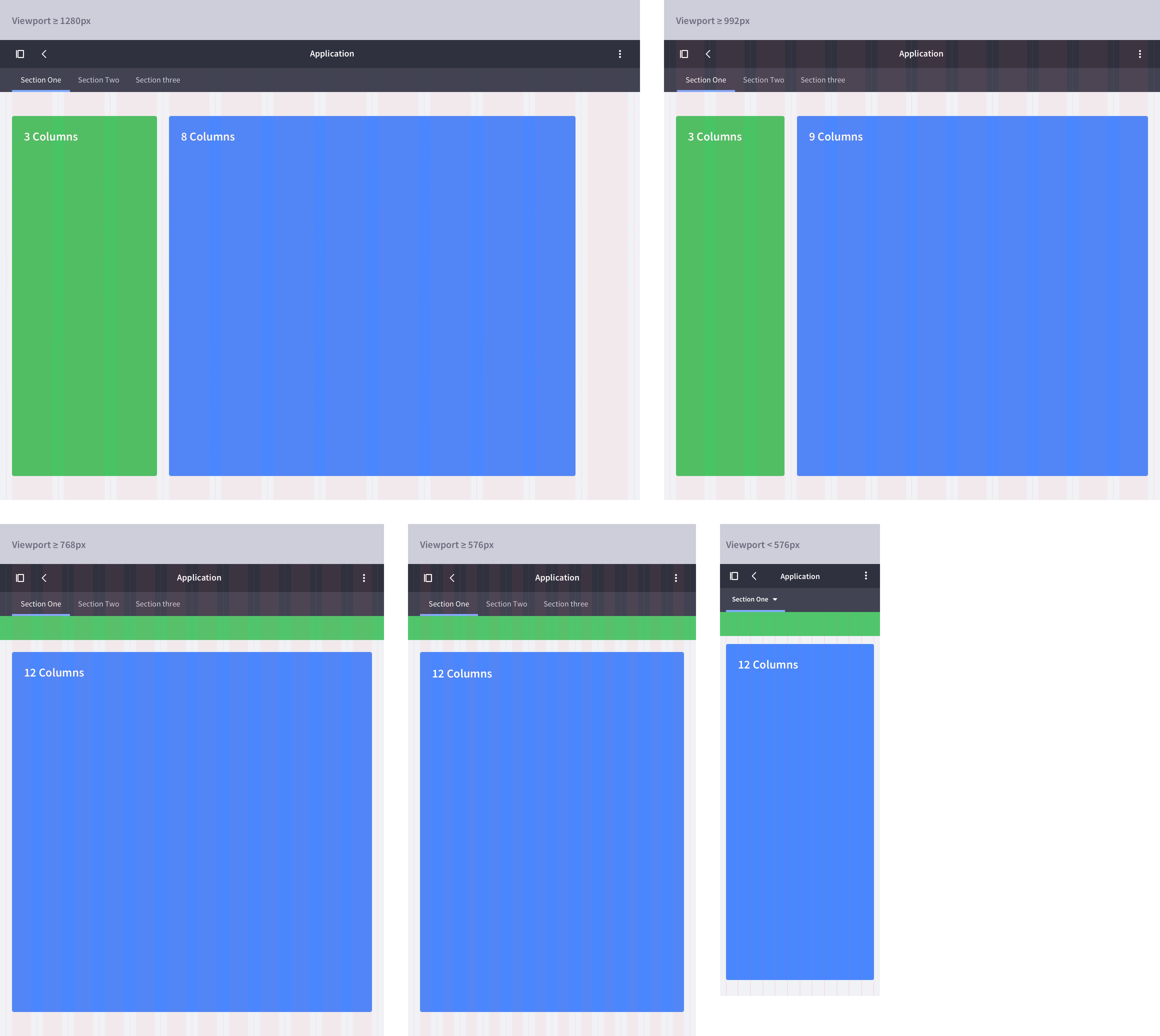 layout sidebar + box 8 columns responsive summary