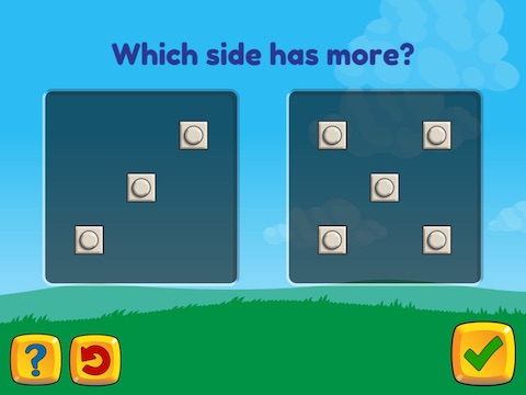 Compare sets of objects up to 5 Math Game