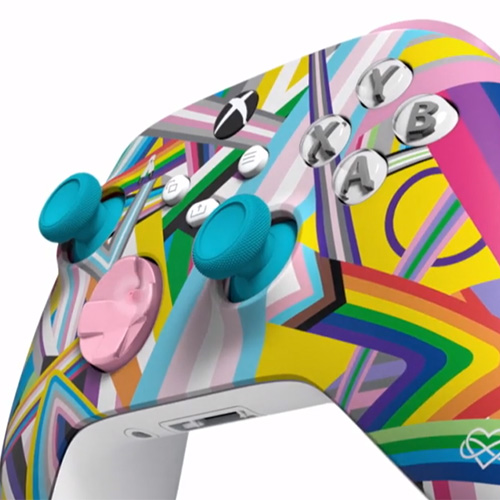 Xbox Design Lab custom Xbox controller in pride colors