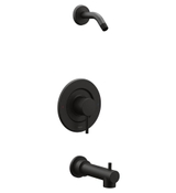 image MOEN Align Posi-Temp Single-Handle Tub and Shower Faucet Trim Kit in Matte Black Valve and Shower Head No