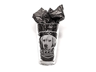 Puppers Beer Pint Glass