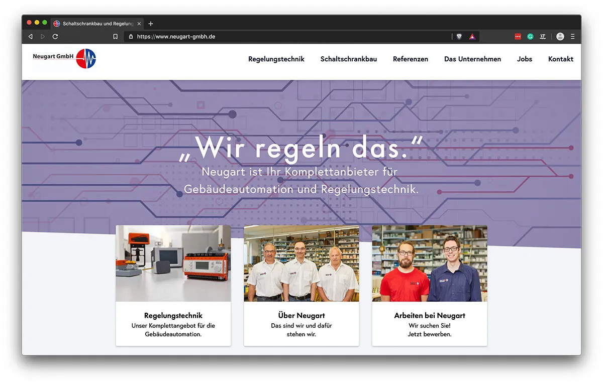 Webdesign Freiburg - KreativBomber - Neugart GmbH - Start