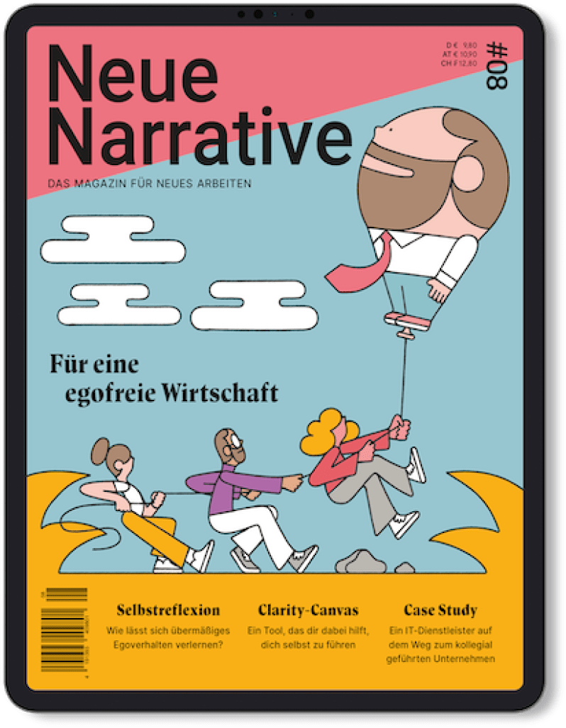 Das Cover der NN-Ausgabe Nummer 8 mit dem Titel 'Für eine egofreie Wirtschaft'