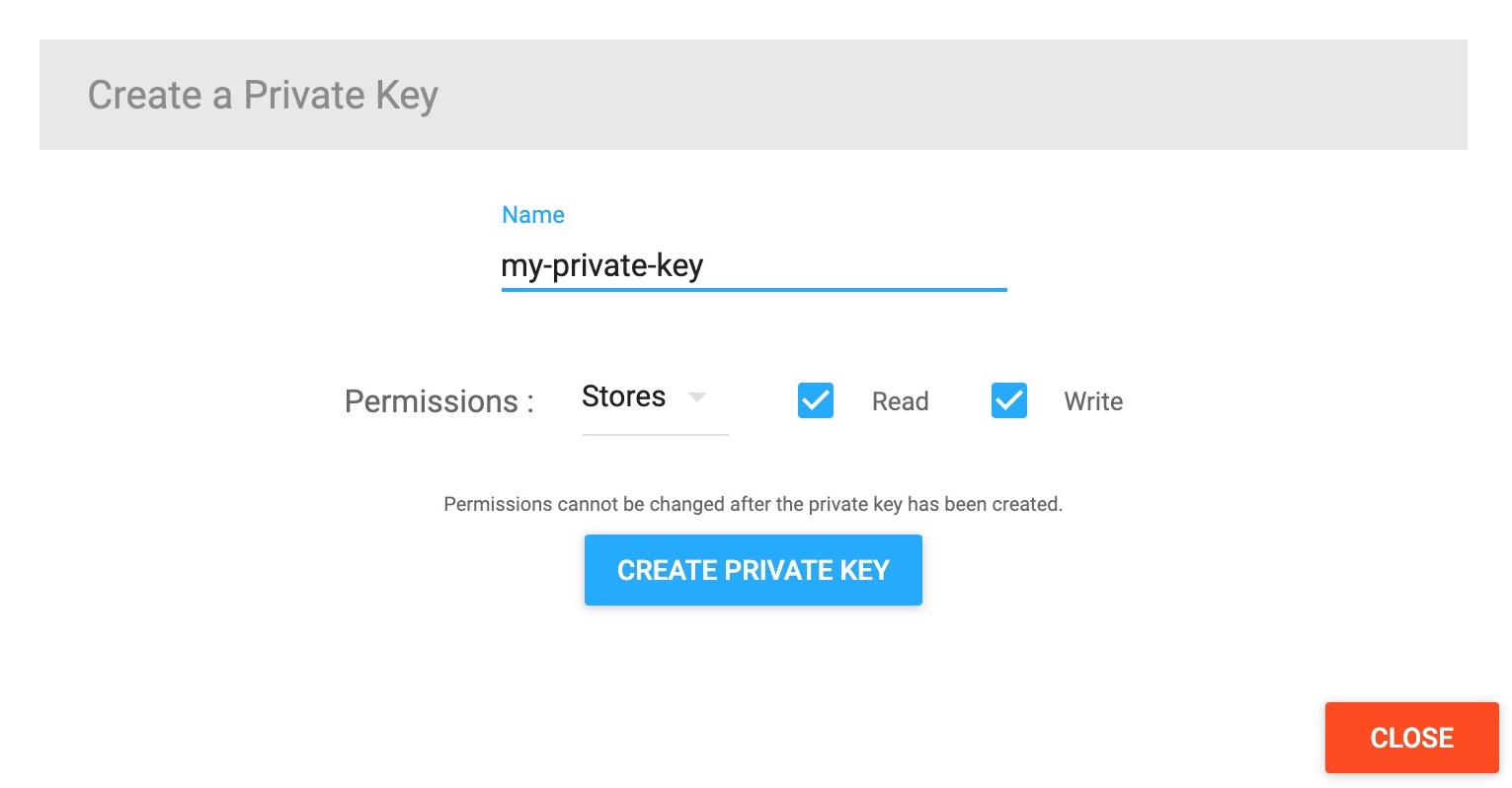 Private API Key creation