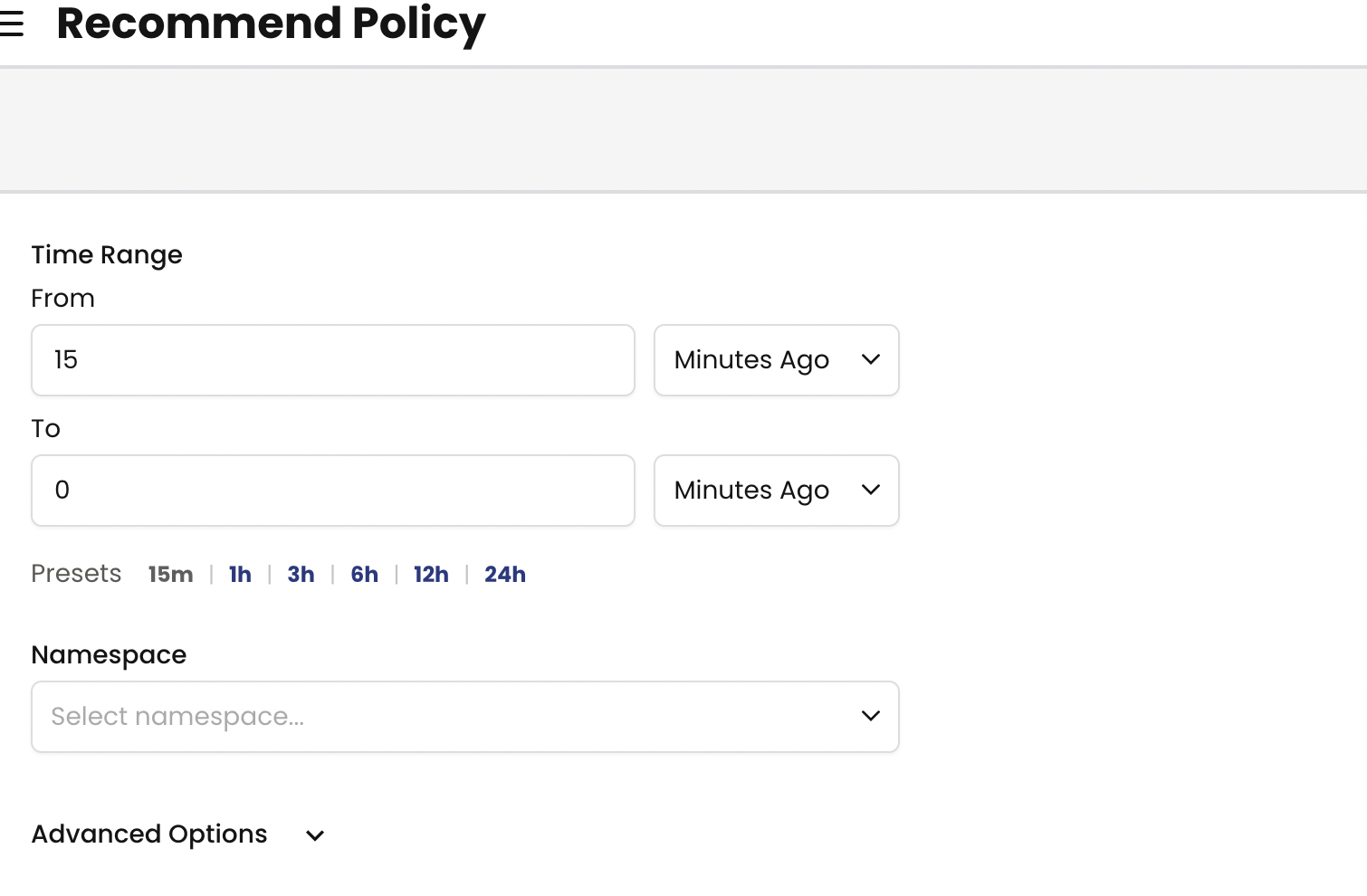 Create a Policy Recommendation