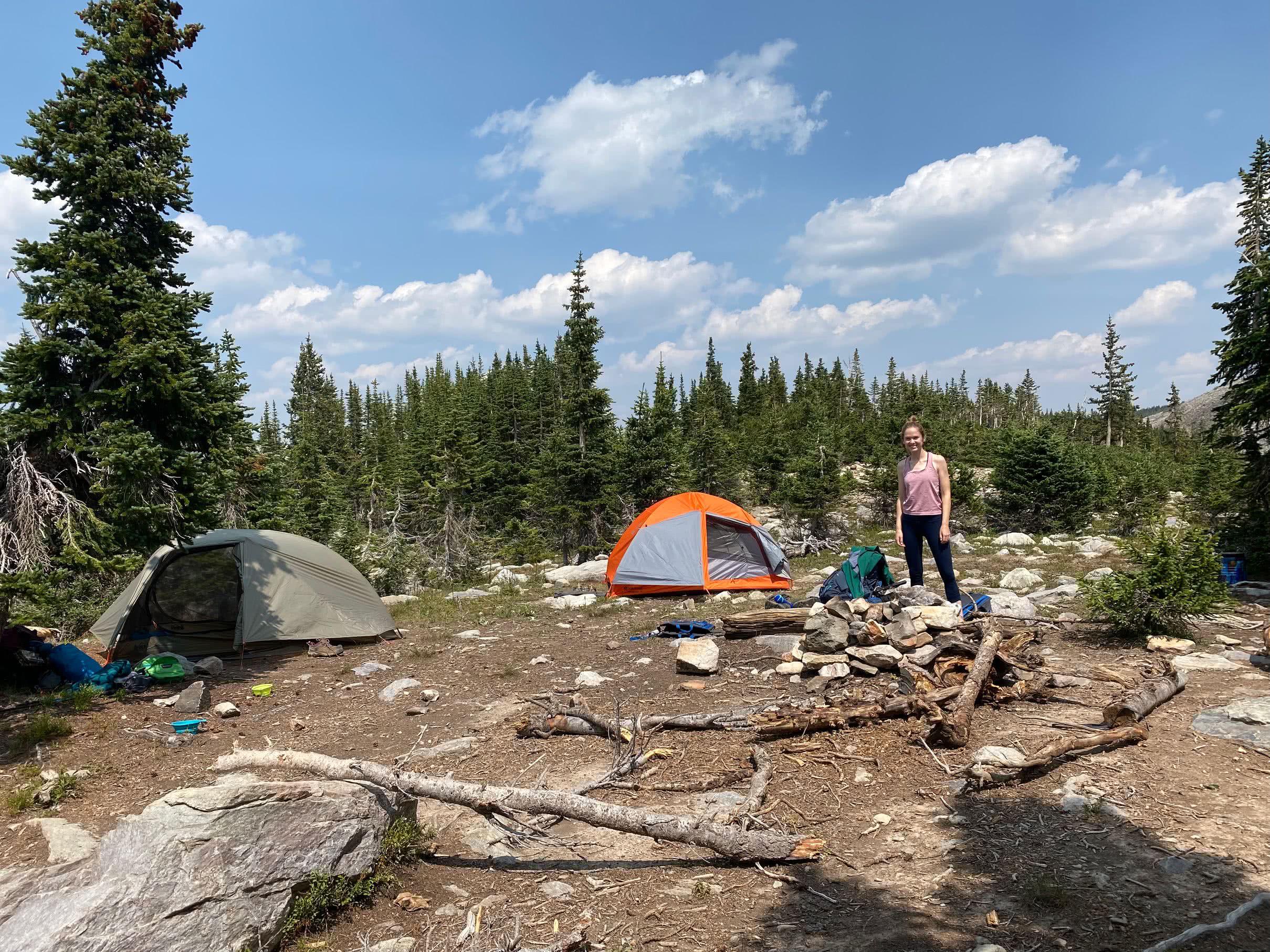 Our camp night 1 - among the Shelf Lakes