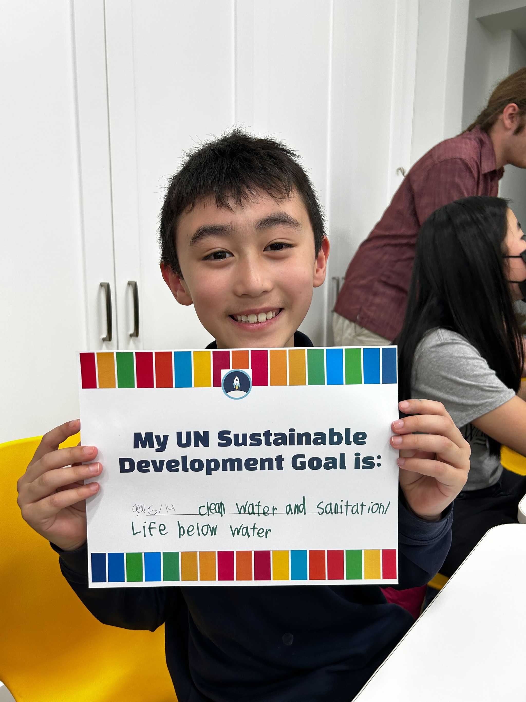 Coder with their UN Sustainable Development Goal
