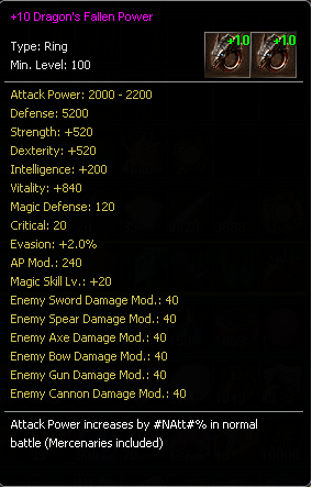 2 x +10 Dragons Fallen Power