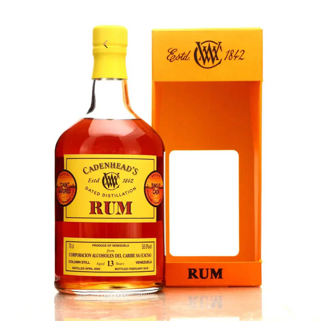 Image of the front of the bottle of the rum Venezuela