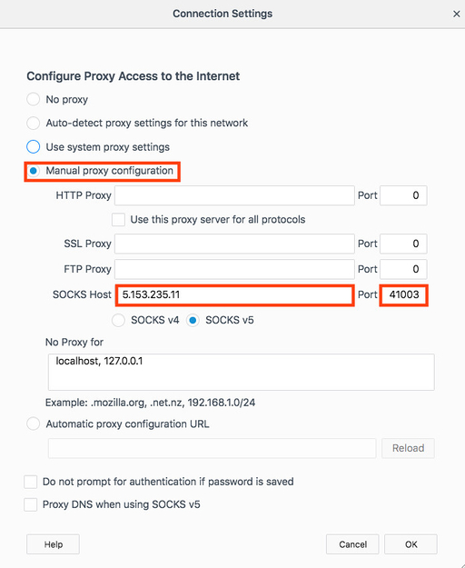 How to set up SOCKS5 proxies in browsers