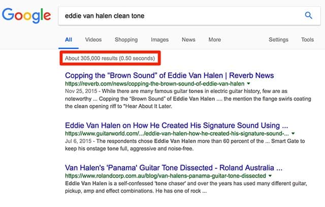 Search results for the term: Eddie Van Halen clean tone