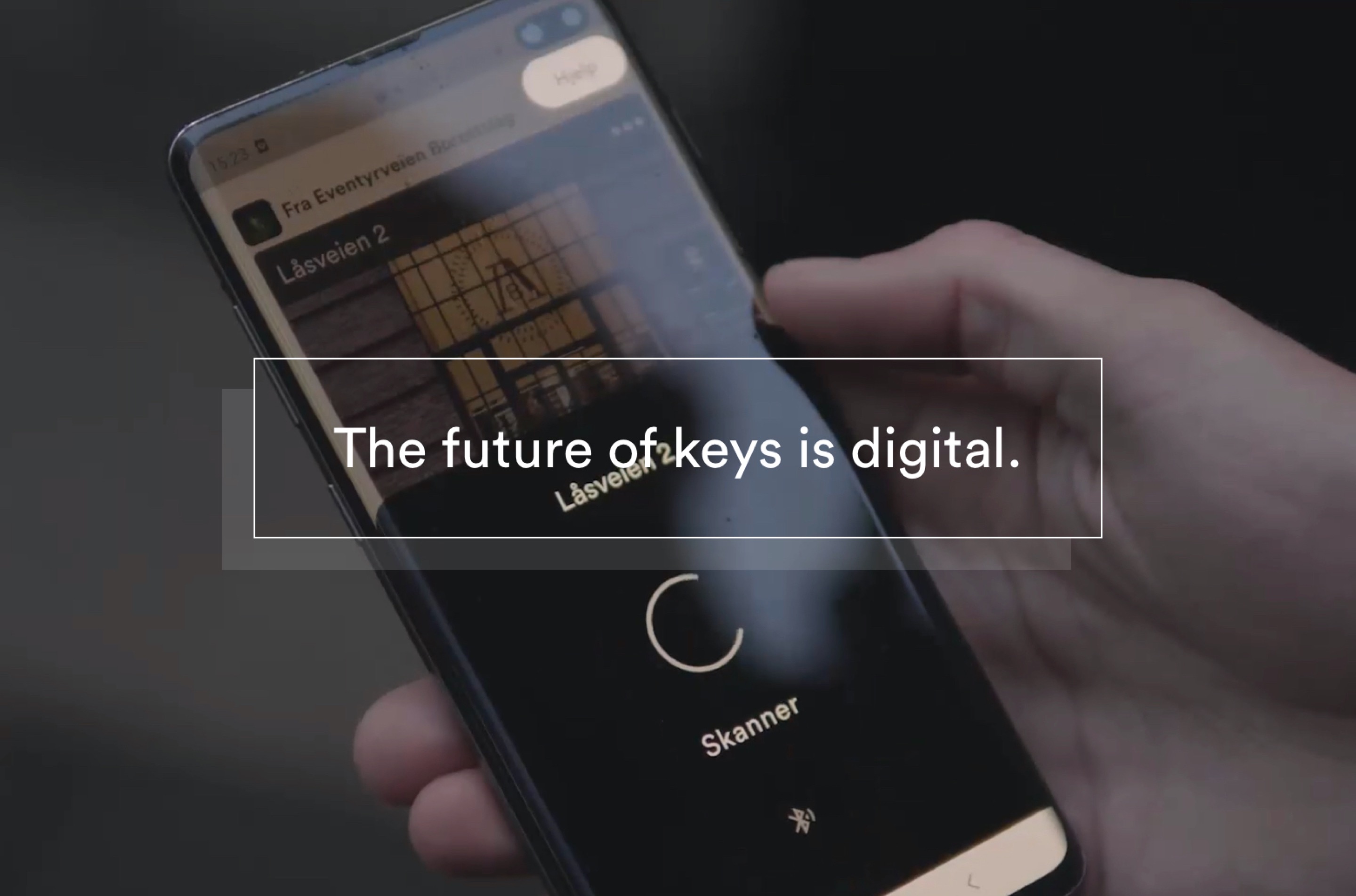 App screenshot proclaiming that the future of keys is digital