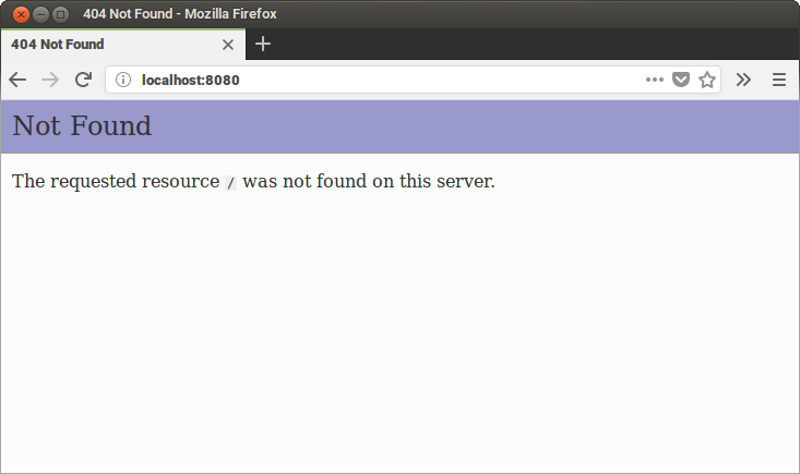 The PHP server is running