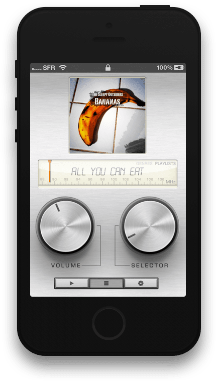 HiFi Tuner playlists screen