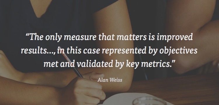 the only measure that matters is results
