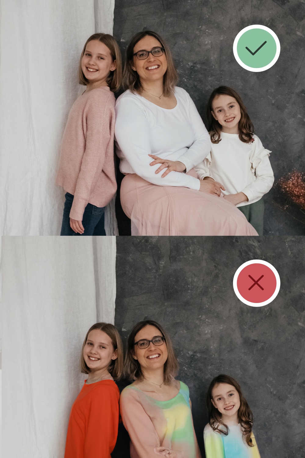 Sesja rodzinna Poznań - mama i dwie córki - jak się ubrać?