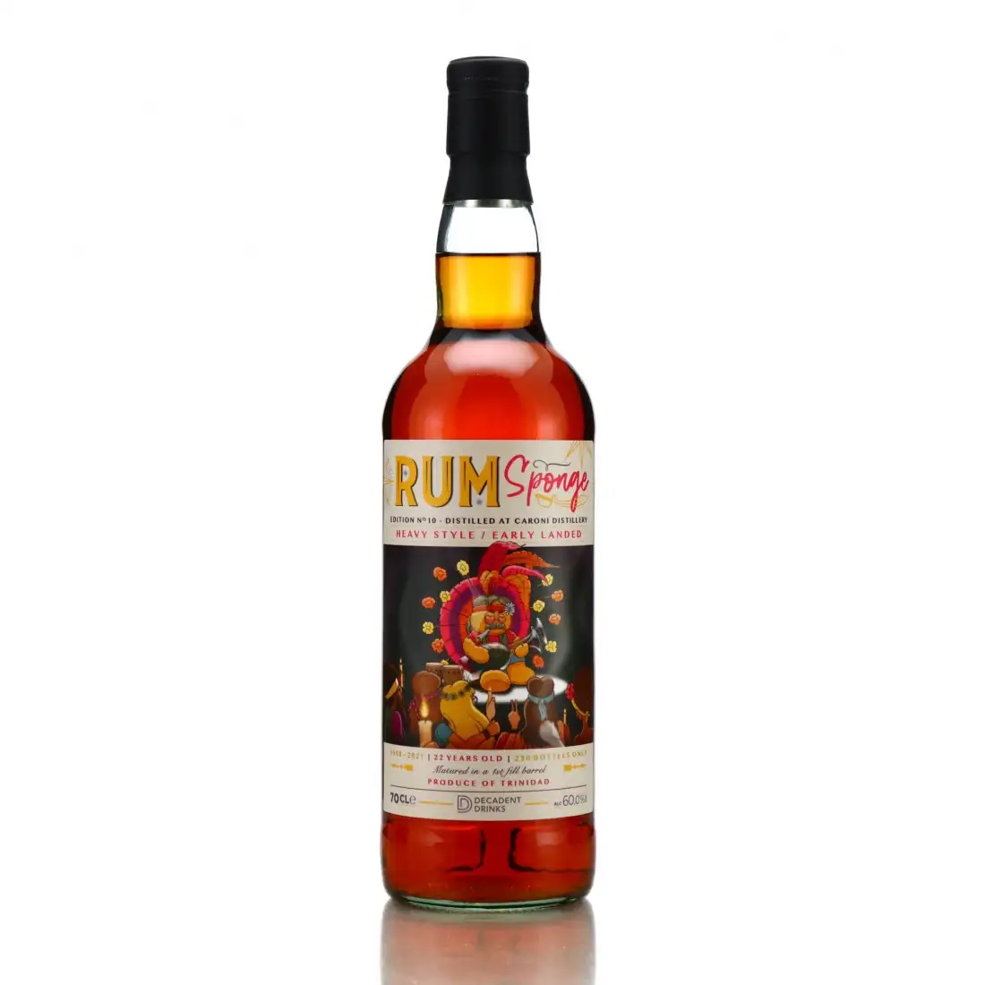 Image of the front of the bottle of the rum Rum Sponge No. 10