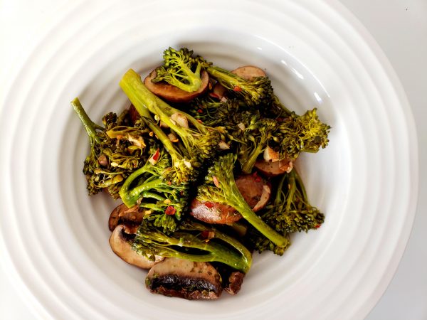 Balsamic Broccolini with Mushroom Balsamic Broccolini and Mushrooms