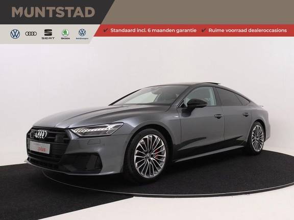 Audi A7 Sportback 55 TFSI e 367 pk Quattro Competition | Verlengde garantie | 2 x S-Line | Nachtzicht-assistent | panorama dak | Head-up display | Trekhaak | 360 camera | Stoelverwarming vóór en achter |